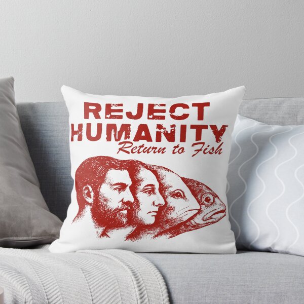 Item preview, Reject Humanity Return to Fish Surreal Fish Human Retro Graphic Tee designed and sold by Cheliasbix.