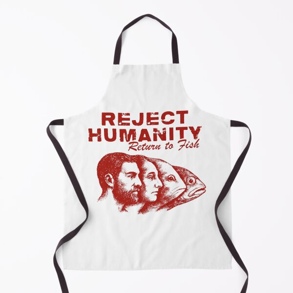 Item preview, Reject Humanity Return to Fish Surreal Fish Human Retro Graphic Tee designed and sold by Cheliasbix.