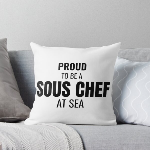 Item preview, Proud to be a Sous Chef at Sea (Black) designed and sold by ShipCrewNation.