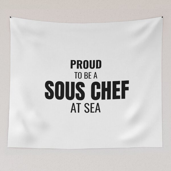 Item preview, Proud to be a Sous Chef at Sea (Black) designed and sold by ShipCrewNation.
