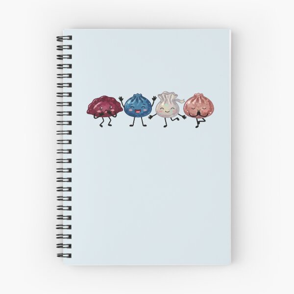 Item preview, Cute Dumpling & Dim Sum Characters – Yoga, Scared, Waving & Hugging designed and sold by EmeraldeaArt.