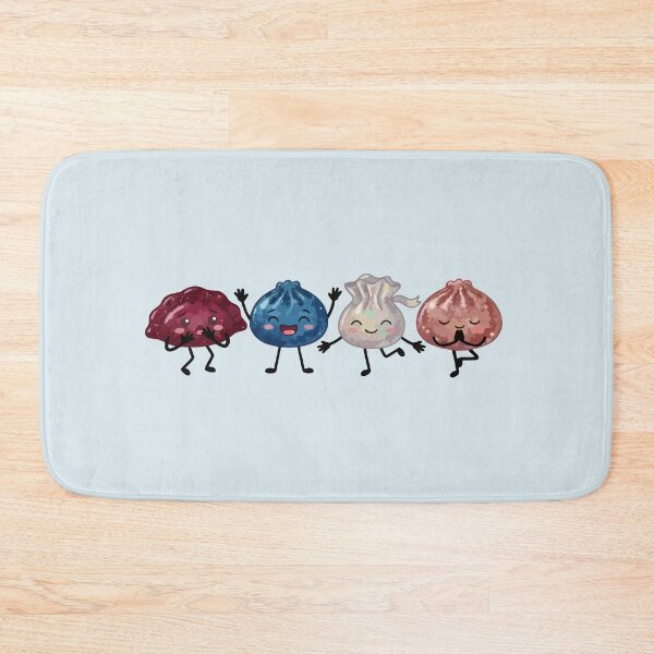 Item preview, Cute Dumpling & Dim Sum Characters – Yoga, Scared, Waving & Hugging designed and sold by EmeraldeaArt.