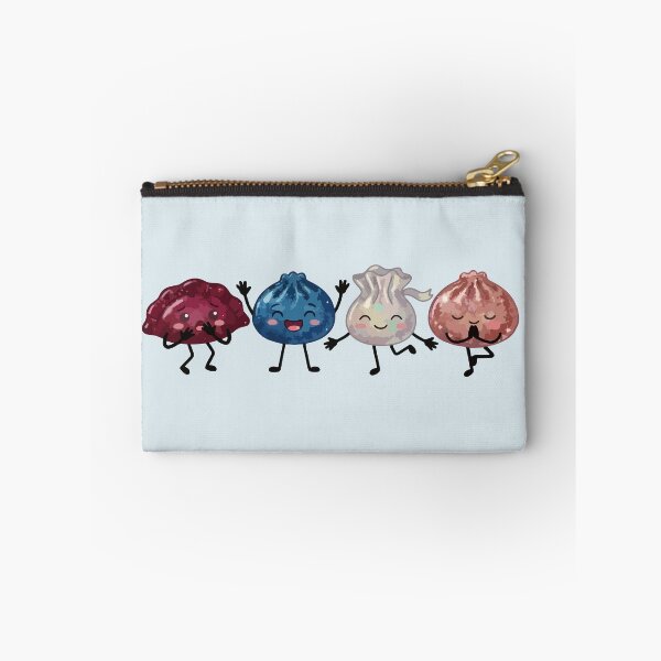Item preview, Cute Dumpling & Dim Sum Characters – Yoga, Scared, Waving & Hugging designed and sold by EmeraldeaArt.