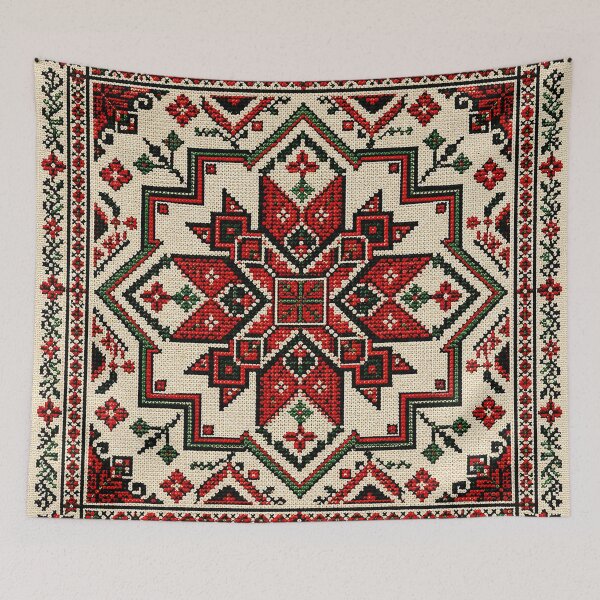 Item preview, Traditional Palestinian Tatreez | Floral Geometric Cross Stitch Pattern designed and sold by BrainCurves.
