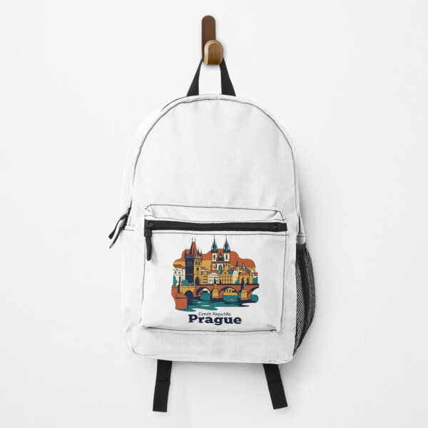 Item preview, Prague Charles Bridge Bold Retro Graphic Travel Art designed and sold by Inkworksbyshery.