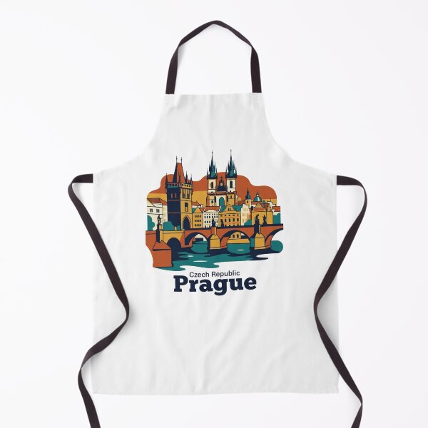 Item preview, Prague Charles Bridge Bold Retro Graphic Travel Art designed and sold by Inkworksbyshery.