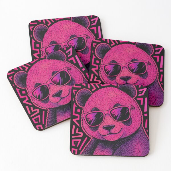 Item preview, Cool Panda With Sunglasses | Neon Pink Street Art designed and sold by ravuh.
