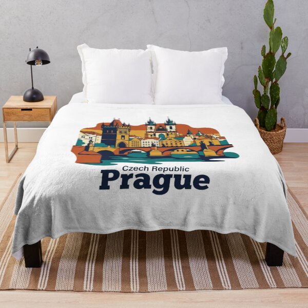 Item preview, Prague Charles Bridge Bold Retro Graphic Travel Art designed and sold by Inkworksbyshery.