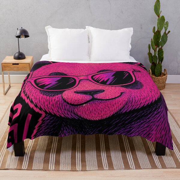 Item preview, Cool Panda With Sunglasses | Neon Pink Street Art designed and sold by ravuh.