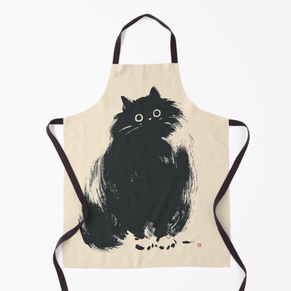 Item preview, Curious Black Cat Ink Portrait designed and sold by GoodOldPrints4.