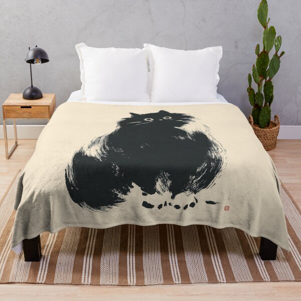Item preview, Curious Black Cat Ink Portrait designed and sold by GoodOldPrints4.