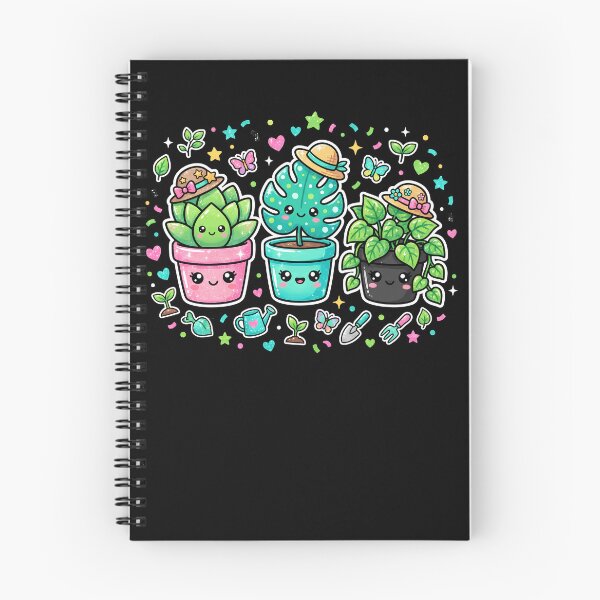 Item preview, Kawaii Plants in Cute Pots with Sun Hats Pastel Gardening Sticker Art designed and sold by ArcaneArtistry.