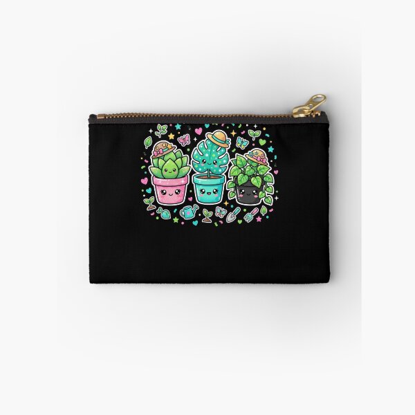 Item preview, Kawaii Plants in Cute Pots with Sun Hats Pastel Gardening Sticker Art designed and sold by ArcaneArtistry.