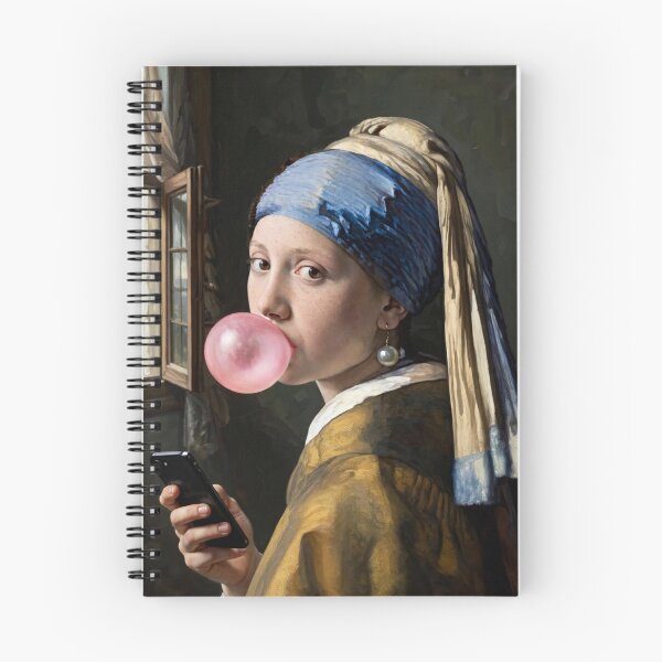Item preview, Pearl and Bubblegum - Girl with Smartphone designed and sold by Surviving Monday Club.