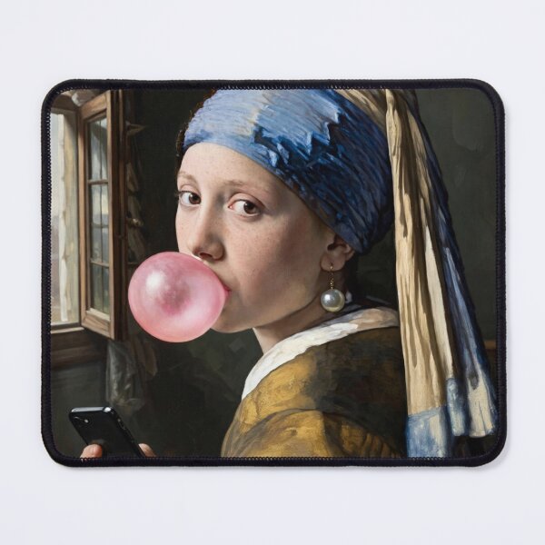 Item preview, Pearl and Bubblegum - Girl with Smartphone designed and sold by Surviving Monday Club.