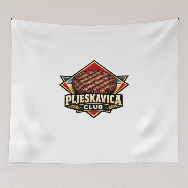 Item preview, Pljeskavica Club Geometric Balkan Food designed and sold by OfficialBalkan.