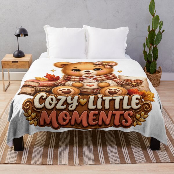 Item preview, Cozy Little Moments Cute Bear – Warm Autumn Book Lover Aesthetic designed and sold by HO•Designs.