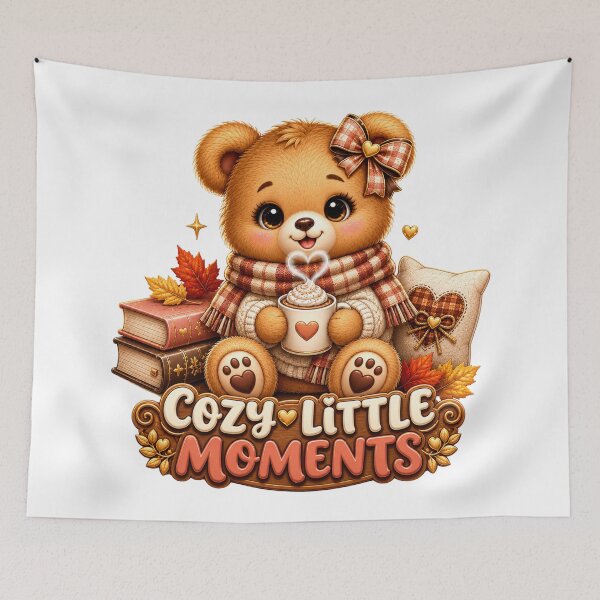 Item preview, Cozy Little Moments Cute Bear – Warm Autumn Book Lover Aesthetic designed and sold by HO•Designs.