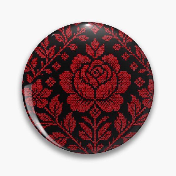 Item preview, Palestinian Tatreez Floral Design | Traditional Folk Cross Stitch designed and sold by BrainCurves.