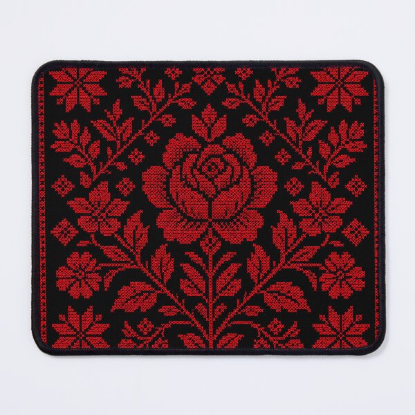Item preview, Palestinian Tatreez Floral Design | Traditional Folk Cross Stitch designed and sold by BrainCurves.