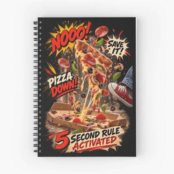 Item preview, Pizza Emergency – 5 Second Rule Funny Comic designed and sold by Golden Era Studio.