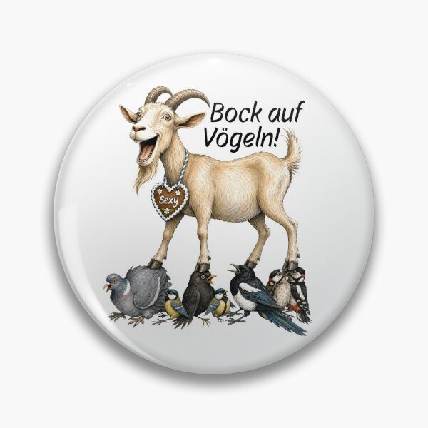 Item preview, Bock auf Vögeln – Funny goat bird pun saying Bavaria designed and sold by ABCrazyShop.