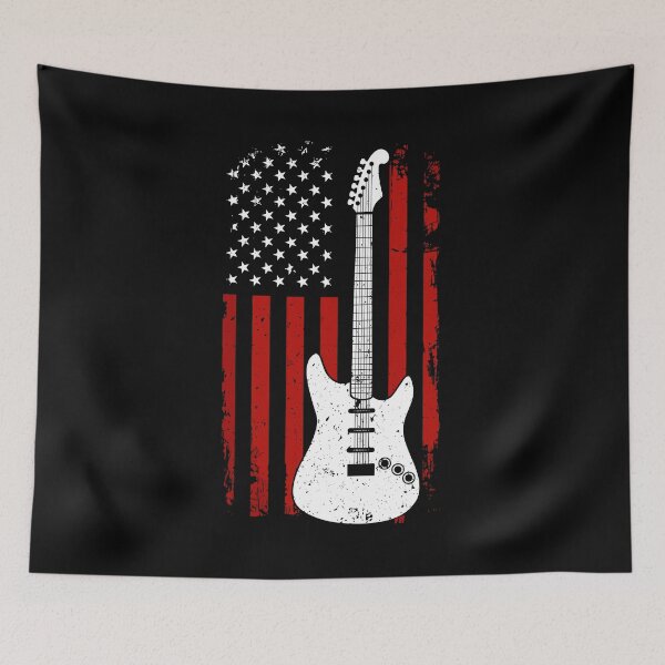 Item preview, American Flag Electric Guitar Patriotic Musician designed and sold by Doodleoub.
