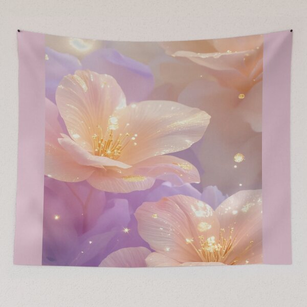 Item preview, Ethereal Pastel Blossoms in Golden Light designed and sold by ClarityPulse Studio.