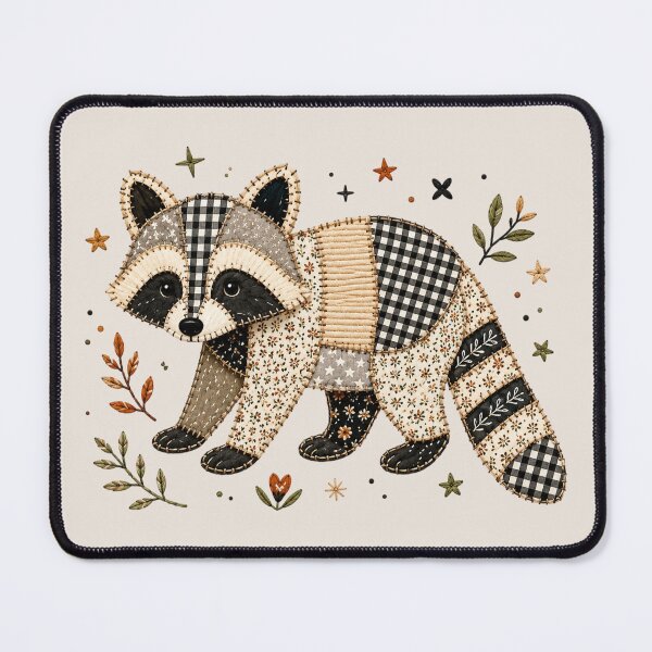 Item preview, Patchwork Raccoon, Animal Lover, Aesthetic, Cottagecore, Raccoon designed and sold by Quiajia.