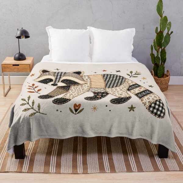 Item preview, Patchwork Raccoon, Animal Lover, Aesthetic, Cottagecore, Raccoon designed and sold by Quiajia.