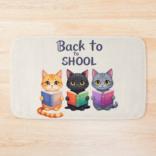 Item preview, Three Cats Reading Books Back to School Cute School Design designed and sold by OksArtStudio.