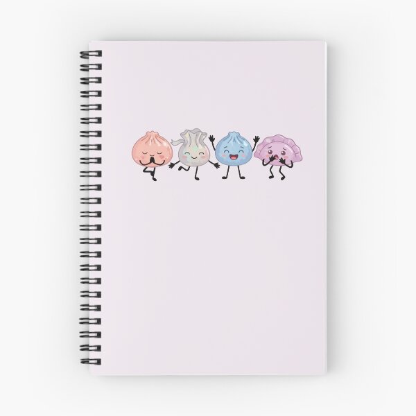 Item preview, Four Pastel Kawaii Bao Buns – Cute Asian Food Characters designed and sold by EmeraldeaArt.