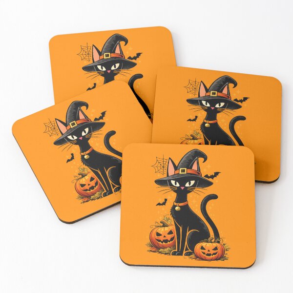 Item preview, Spooky Halloween Witch Hat Black Cat Pumpkins Cat Lover Fall Autumn Gift  designed and sold by Artycom.