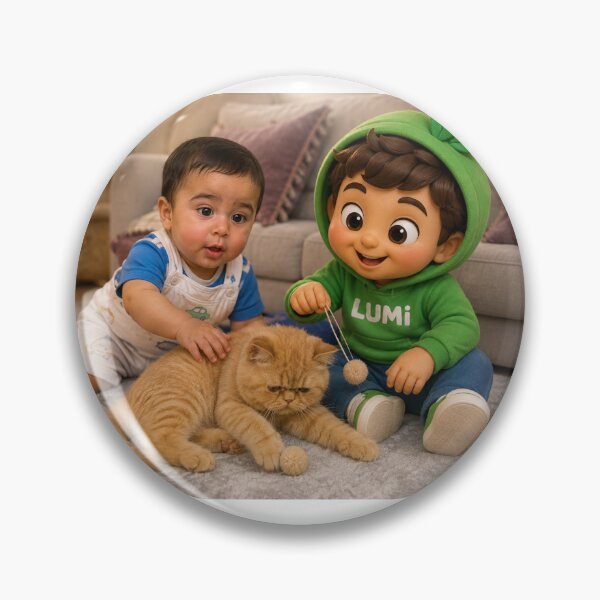 Item preview, Lumi and Abdullah Playing with Kitty designed and sold by LumivaraGallery.