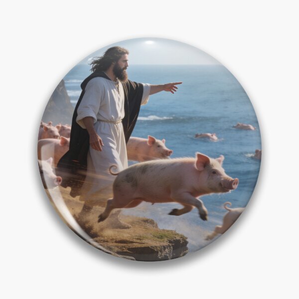 Item preview, Swine Diving Herd Print designed and sold by Lichentroupe63.