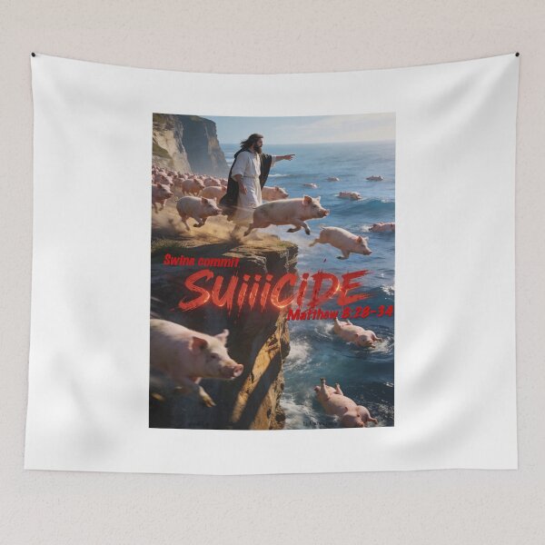 Item preview, Swine Diving Herd Print designed and sold by Lichentroupe63.