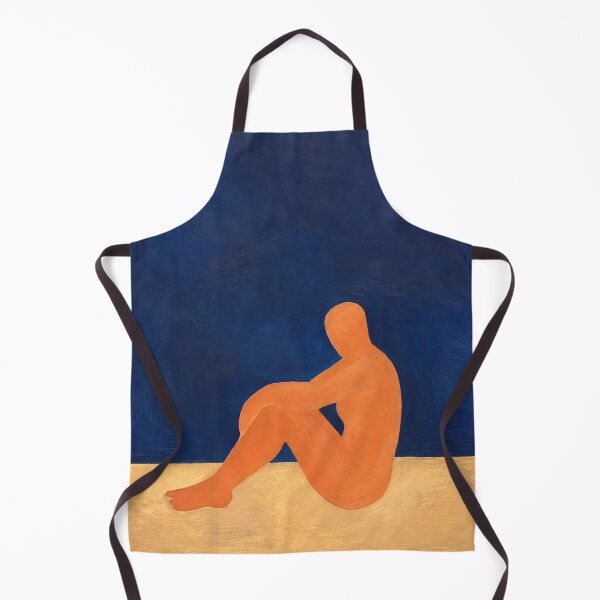 Item preview, A Quiet Moment in the Blue - Minimalist Silhouette Art designed and sold by Moodzu.