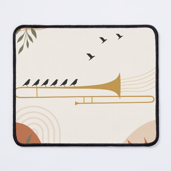 Item preview, Trombone Bird Art | Boho Jazz Music Print | Abstract Brass Instrument Print | Mid Century Music Room Decor designed and sold by Studio pod Burom.