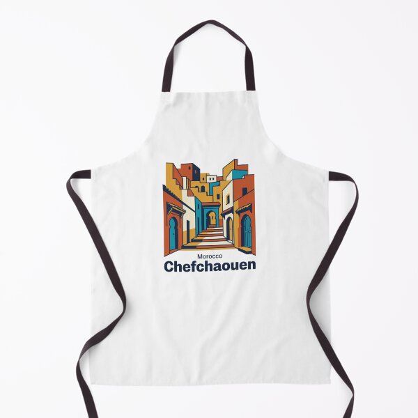Item preview, Chefchaouen Blue City Bold Retro Graphic Travel Art designed and sold by Inkworksbyshery.