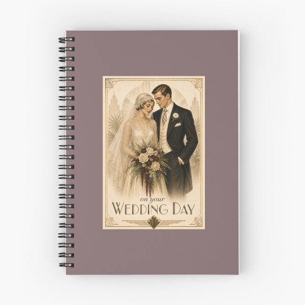Item preview, On Your Wedding Day – 1930s Art Deco Wedding Card designed and sold by Novel Works Studio.