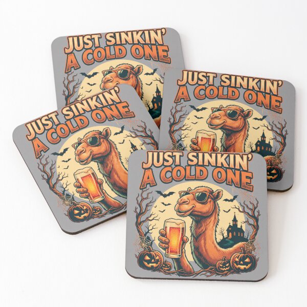 Item preview, Halloween Cold One Camel – Just Sinkin' a Cold One Halloween Beer – Funny Beer T-Shirt designed and sold by Grang Art Artistic Designs.