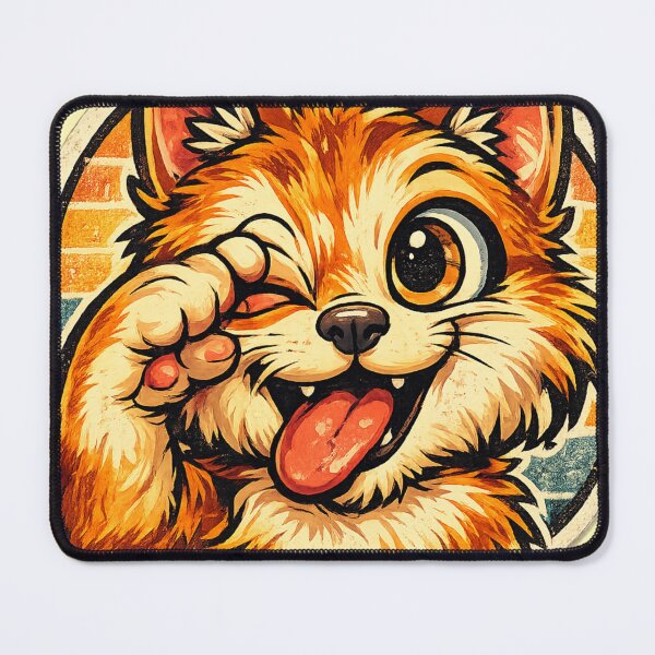 Item preview, Teasing Cat Retro Style designed and sold by DesignPrePress.