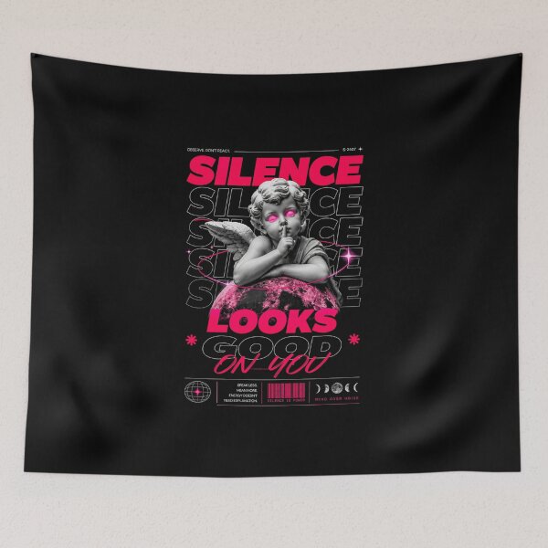 Item preview, Silence Looks Good On You designed and sold by StockAnime.
