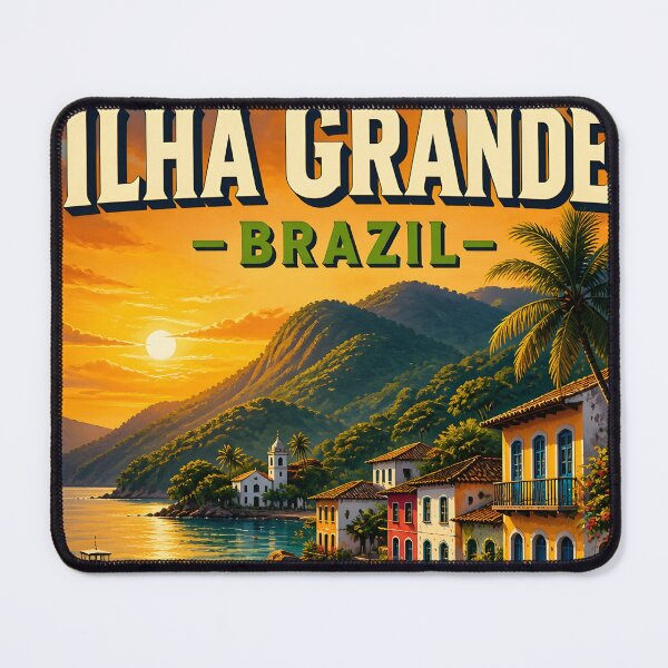 Item preview, Ilha Grande, Brazil: Vintage-Style Painterly Travel Poster designed and sold by LSVart.