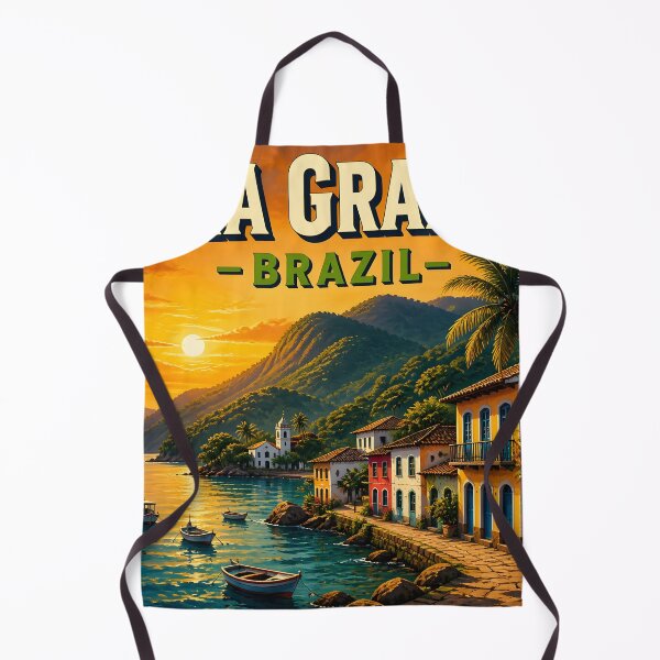 Item preview, Ilha Grande, Brazil: Vintage-Style Painterly Travel Poster designed and sold by LSVart.