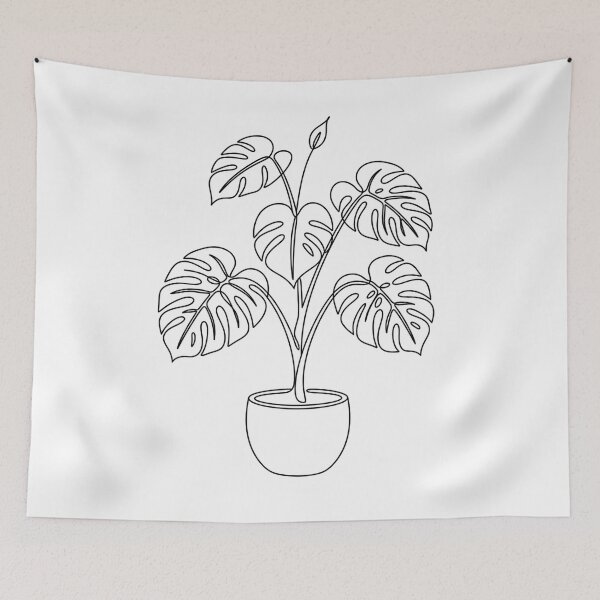 Item preview, Monstera Line Art Print | Boho Jungle Plant Decor designed and sold by PLANT LOVER'S PARADISE.