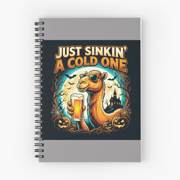Item preview, Spooky Halloween Cold One Camel – Just Sinkin' a Cold One Halloween Beer – Funny Beer T-Shirt designed and sold by Grang Art Artistic Designs.
