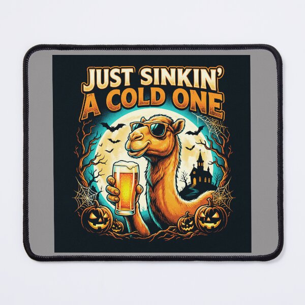 Item preview, Spooky Halloween Cold One Camel – Just Sinkin' a Cold One Halloween Beer – Funny Beer T-Shirt designed and sold by Grang Art Artistic Designs.