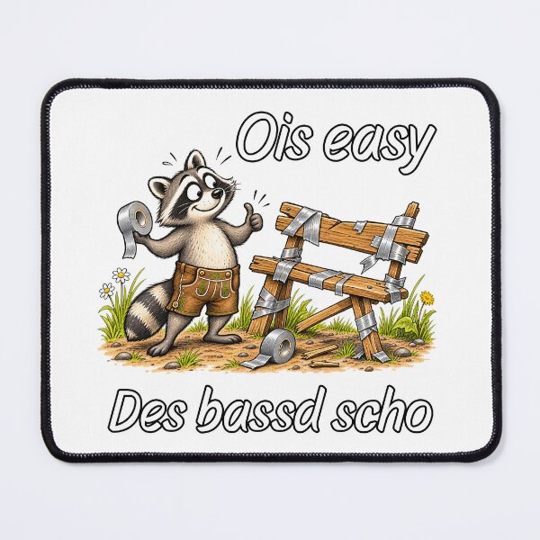 Item preview, That's alright, raccoon – Funny Bavarian craftsman saying design designed and sold by ABCrazyShop.