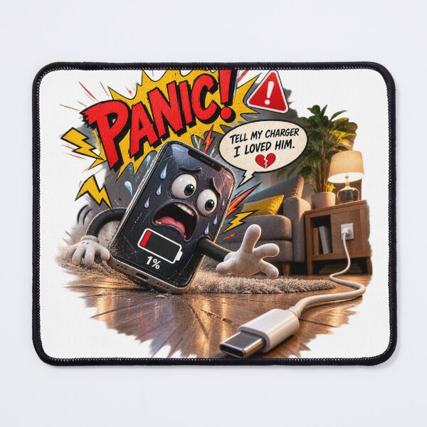 Item preview, 1% Battery – Final Goodbye Funny Phone Comic designed and sold by Golden Era Studio.